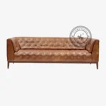 Nene Leather Chesterfield Sofa - Thumbnail 2