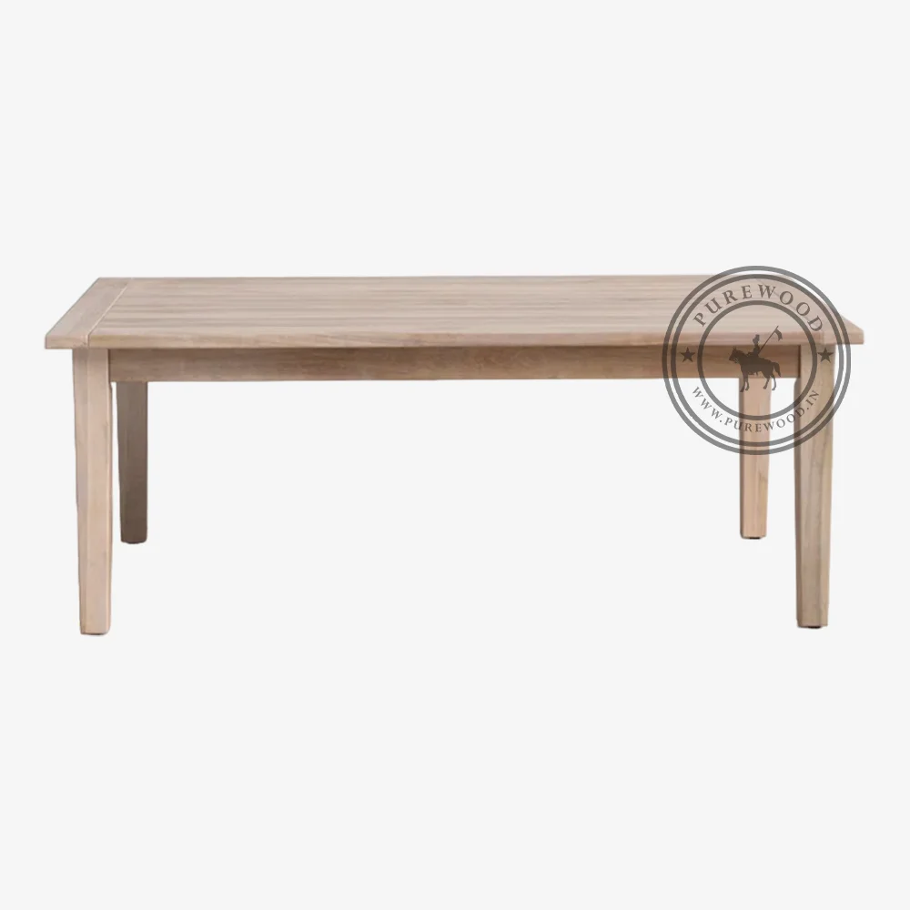 Osteospermum Outdoor Solid Wood Acacia Rectangular Coffee Table - Image 2