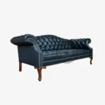 Ostrich Vintage Finish Genuine Leather Sofa