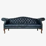 Ostrich Vintage finish genuine leather Sofa - Thumbnail 4