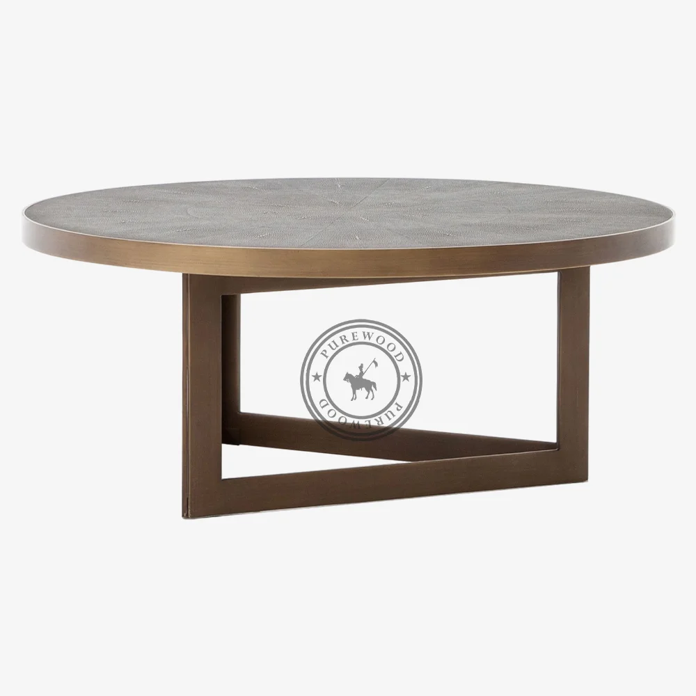 Suzdal Round Shagreen Coffee Table