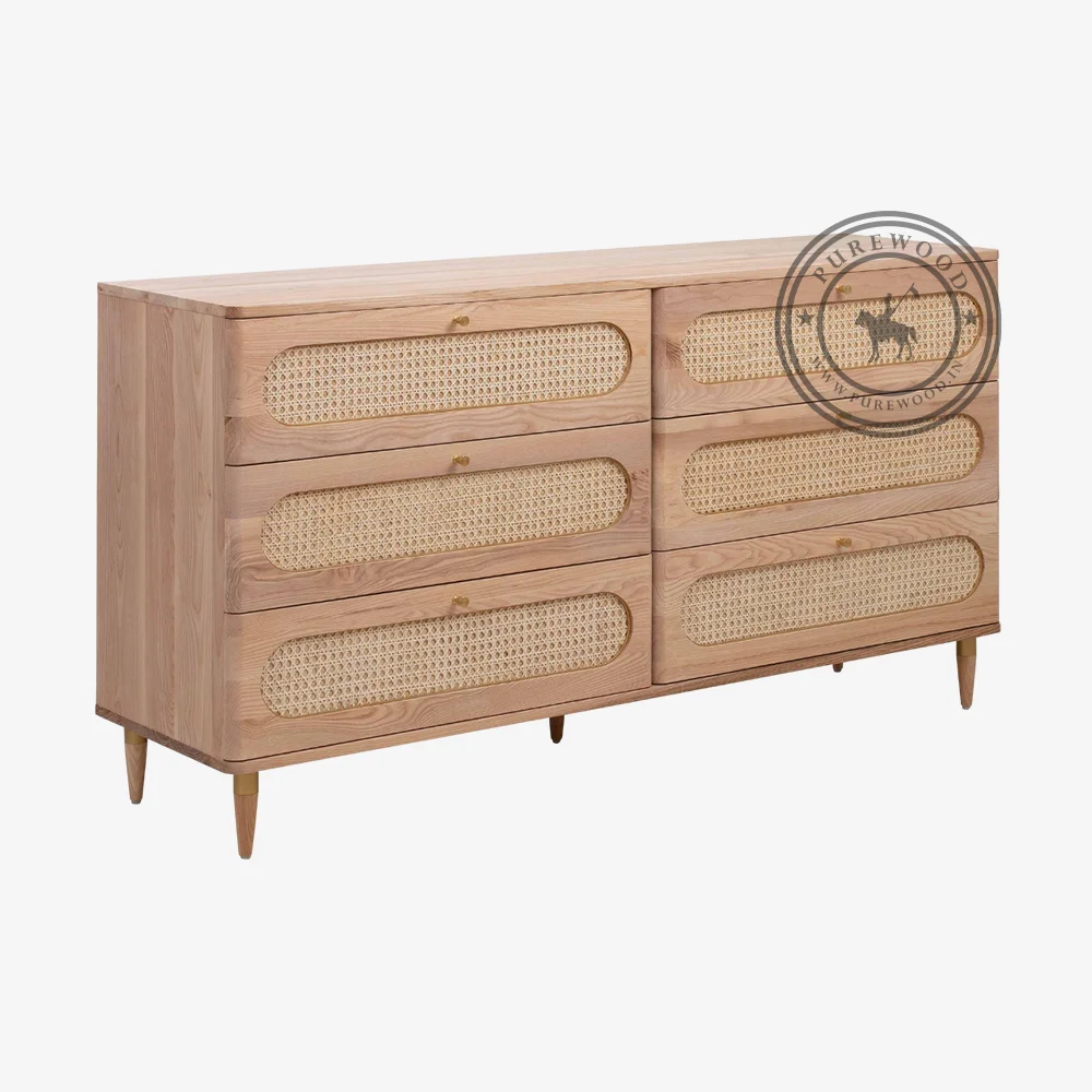 Thompson Cane 6 Drawer Dresser