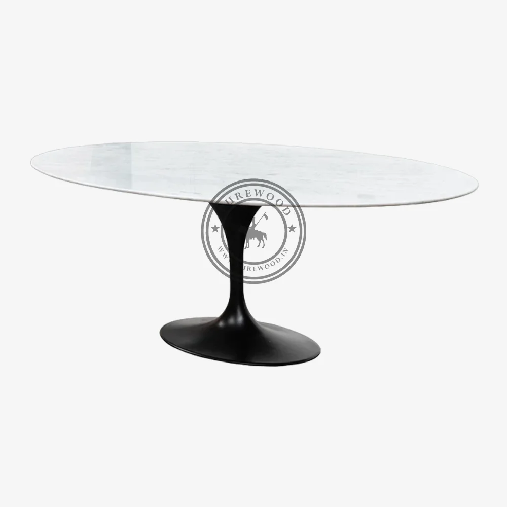 Woodcock White Marble Dining Table