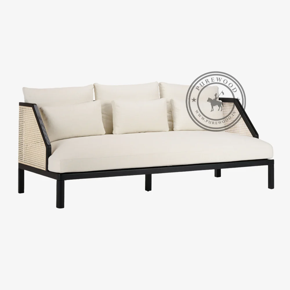 Dinan Black Fabric Sofa
