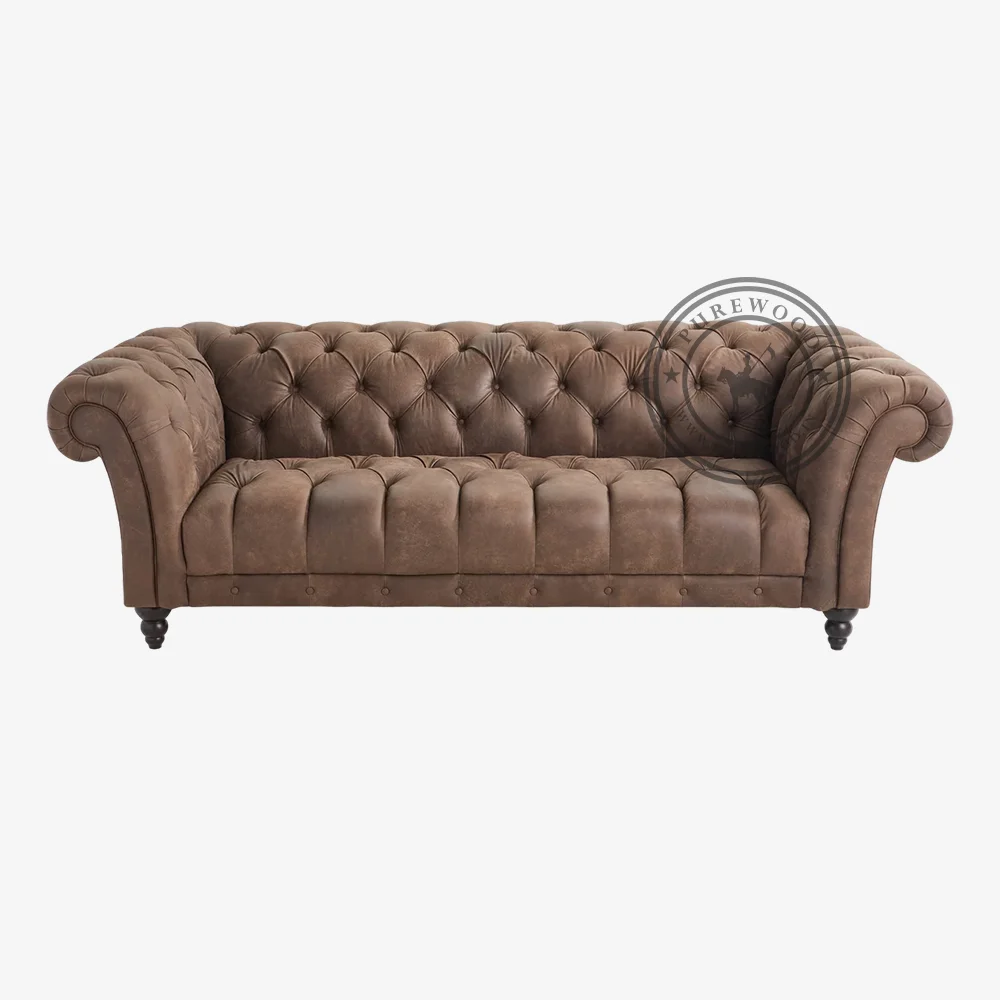Kei Leather Chesterfield Sofa - Image 3