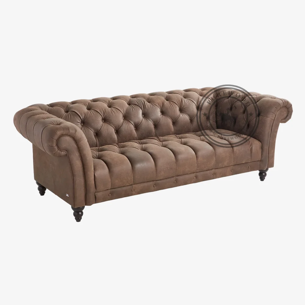 Kei Leather Chesterfield Sofa