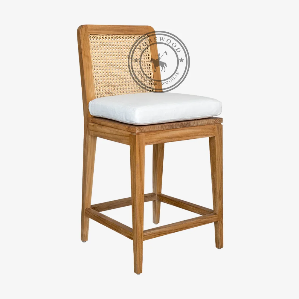 Maple Cane Counter Stool