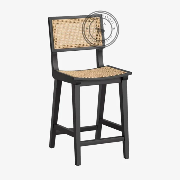 Oakvale Baked Cane Counter Stool - Thumbnail 1