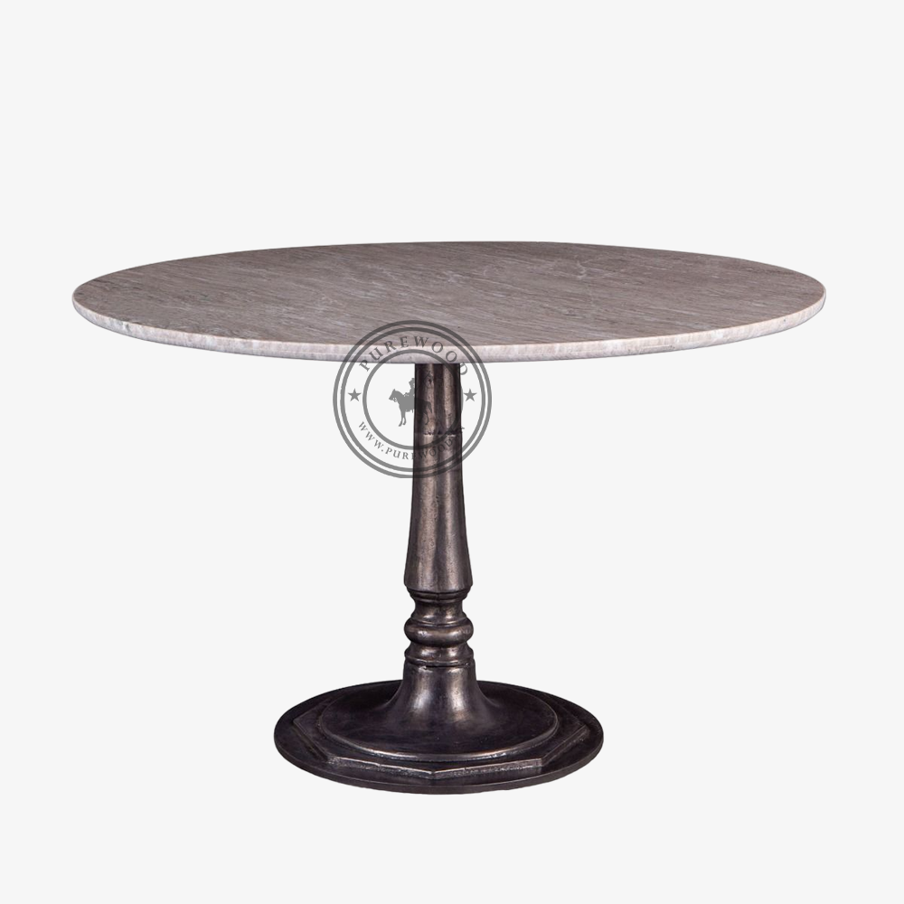 Lavender Marble Round Dining Table