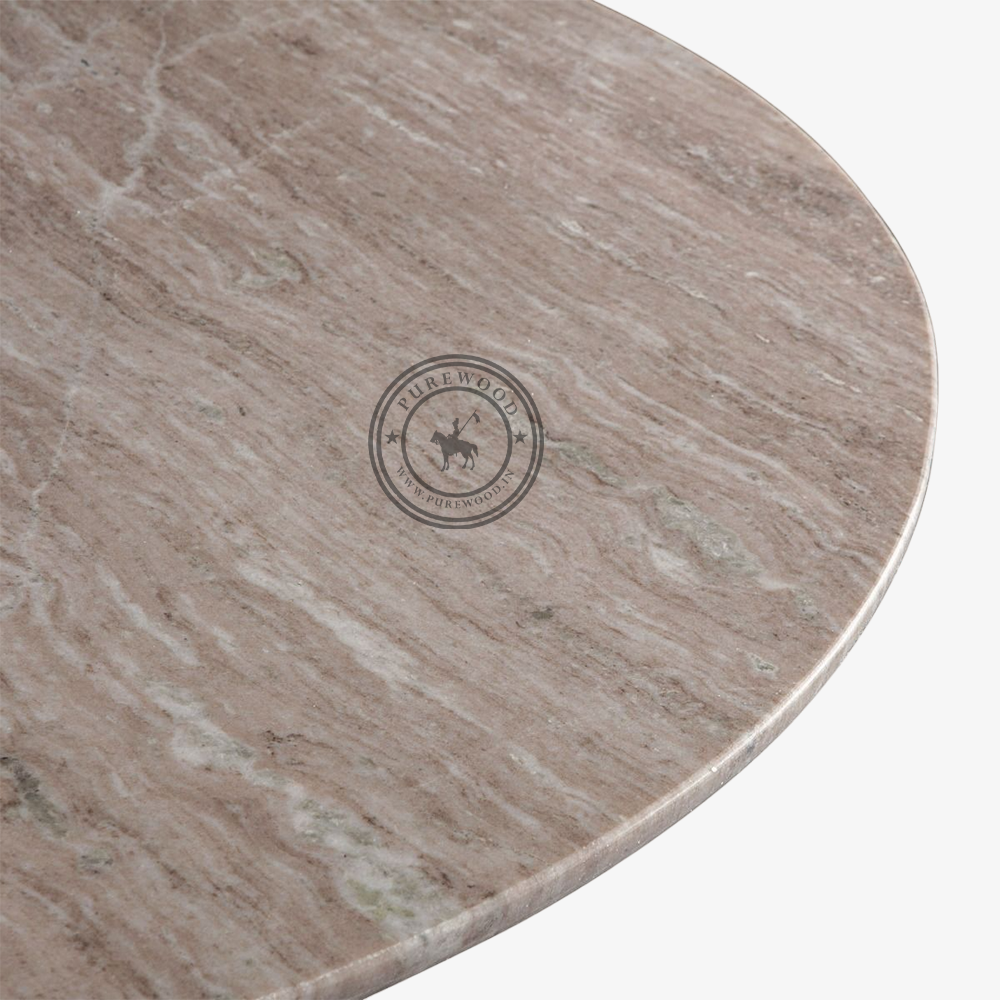 Lavender Marble Round Dining Table - Image 2