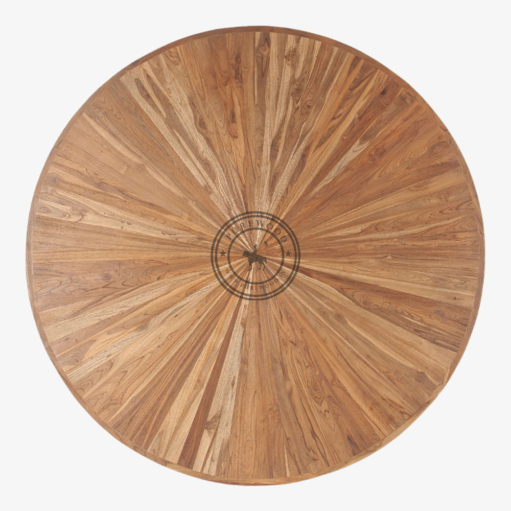Poppy Round Marble Dining Table Octagonal Base - Image 2