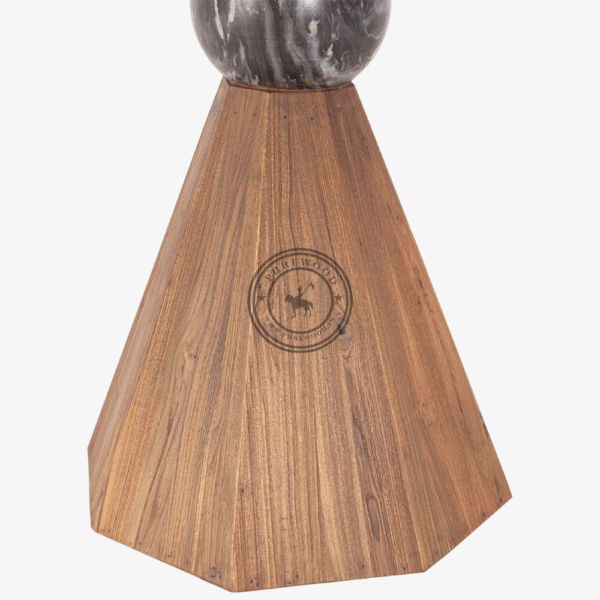 Poppy Round Marble Dining Table Octagonal Base - Thumbnail 3