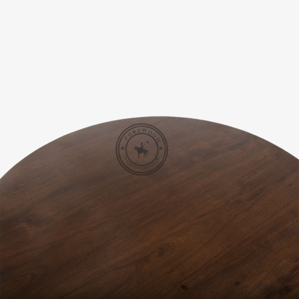 Matthew Industrial Modern Round Adjustable Table - Thumbnail 2