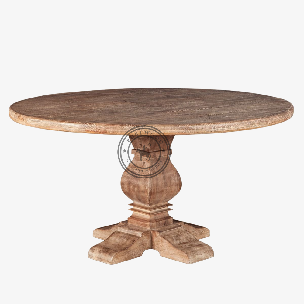 Adrian Round Dining Table Antique Oak