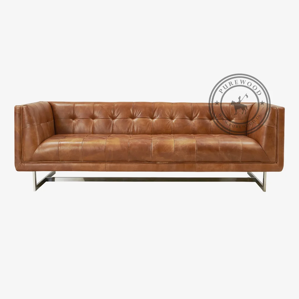 Sever Tufted Leather Sofa - Image 2
