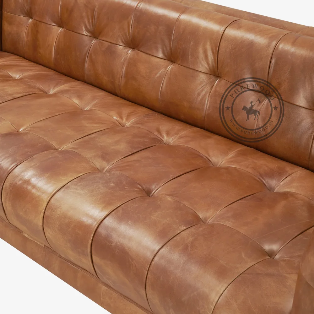 Sever Tufted Leather Sofa - Image 3