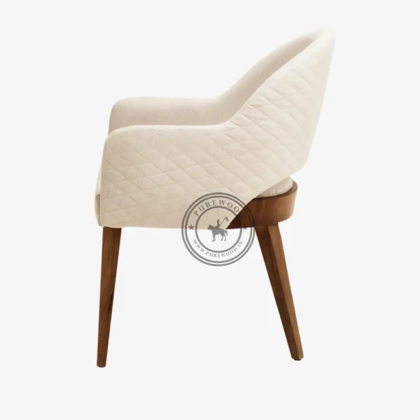 Sunflower Upholstered Fabric Chair - Thumbnail 2