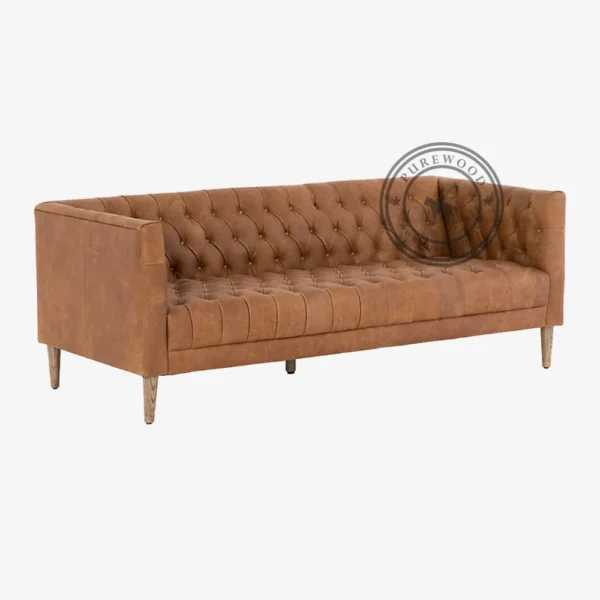 Tagus CamelLeather Sofa - Thumbnail 1