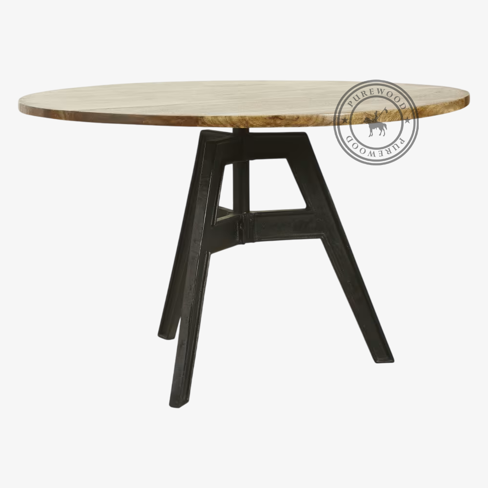 Glow Mist industrial dining table