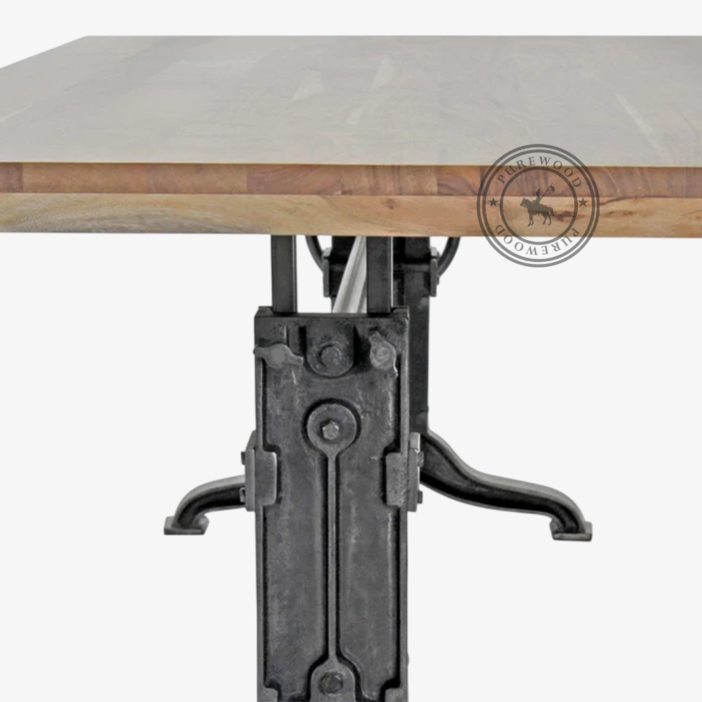 Lavender Opal industrial dining table - Image 3
