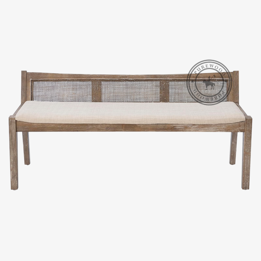 Perpignan Cane Bench - Image 3