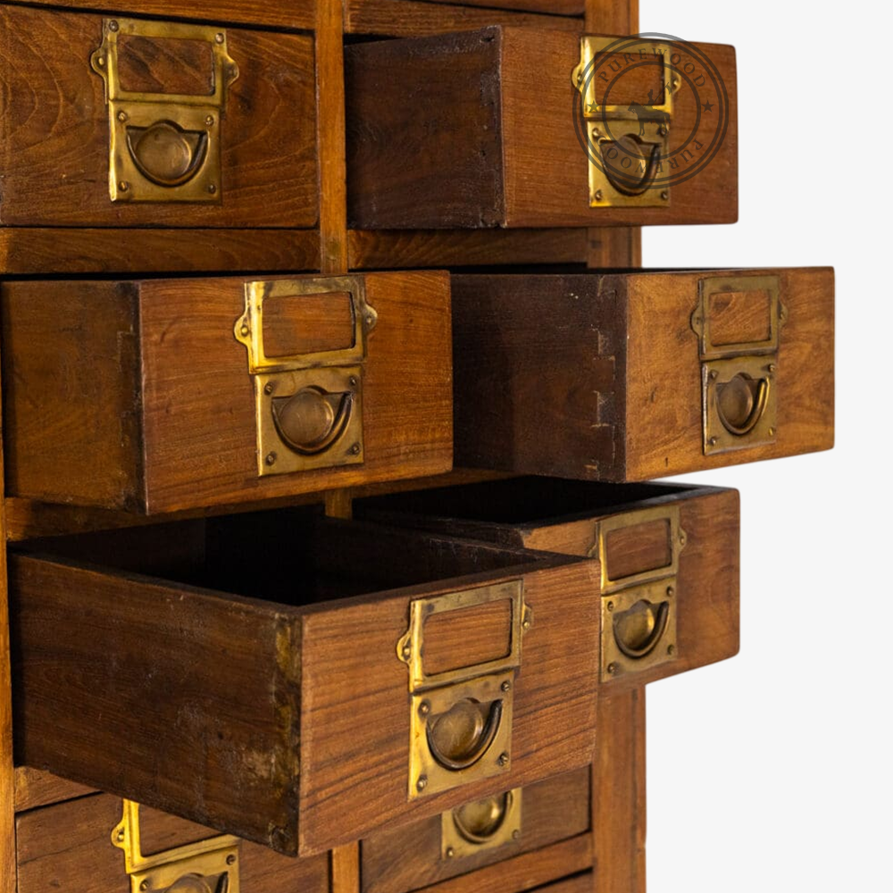 Sun Teak industrial cabinet - Image 3